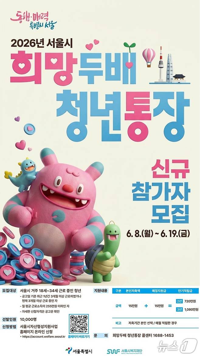 청년통장 포스터.(서울시 제공)