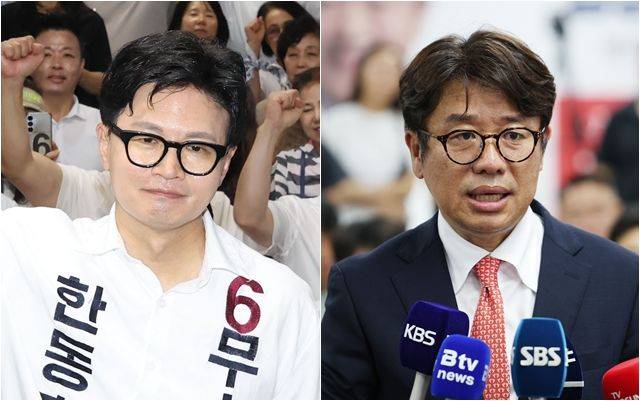 한동훈(왼쪽) 부산 북갑 국회의원 보궐선거 당선인, 유의동 경기 평택을 재선거 당선인 ⓒ데일리안 방규현 기자·연합뉴스