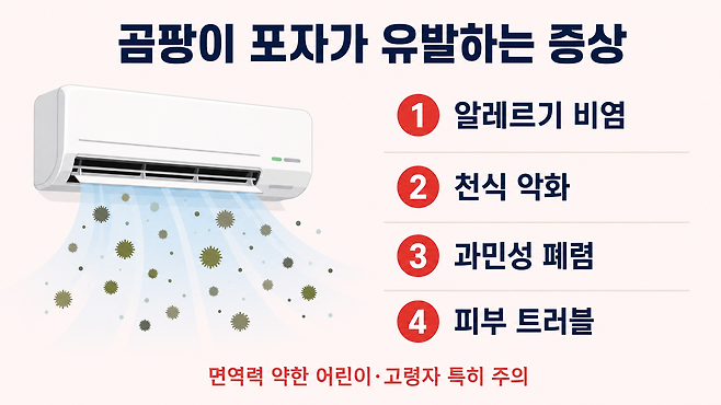 에어컨 곰팡이 포자가 호흡기 건강에 미치는 영향