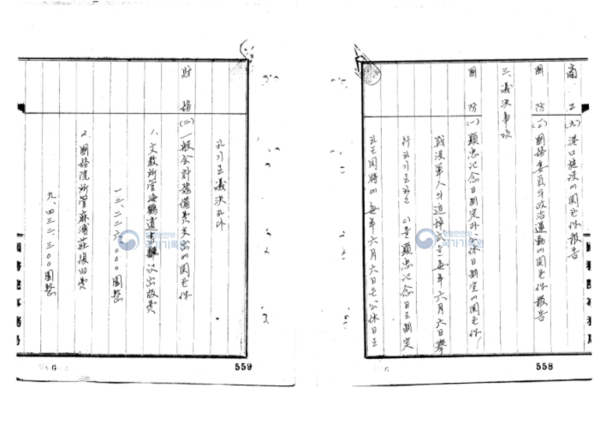 1956년 4월 19일 제39회 국무회의 회의록. '전몰 군인의 추도식을 매년 6월 6일에 거행하기로 하고 이를 현충기념일로 제정하는 동시에 공휴일로 의결했다'는 내용이 기록돼 있다. (국가기록원)