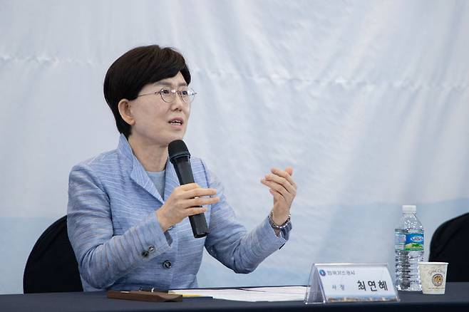 [세종=뉴시스] 한국가스공사는 4일 인천 연수구 인천생산기지에서 LNG캐나다 카고 수도권 첫 입항 기념식과 기자간담회를 열었다. (사진=가스공사 제공) 2026.06.05. photo@newsis.com *재판매 및 DB 금지