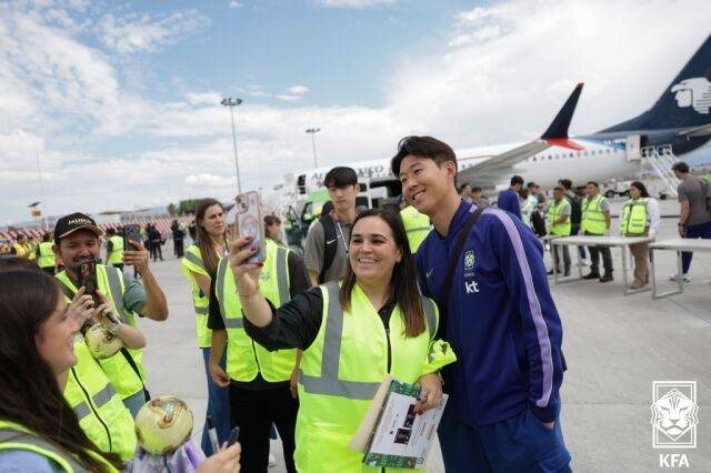 지난 5일 멕시코 과달라하라에 입성한 축구대표팀 주장 손흥민./대한축구협회 제공
