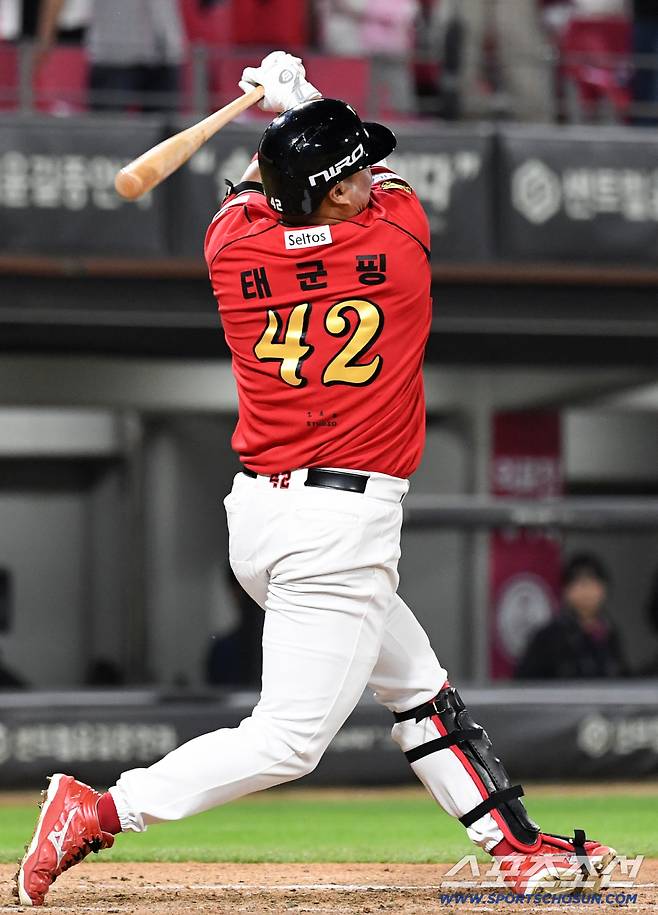 6일 광주 기아챔피언스필드에서 열린 KIA와 한화의 경기. KIA 김태군이 타격을 하고 있다. 광주=박재만 기자 pjm@sportschosun.com/2026.05.06/
