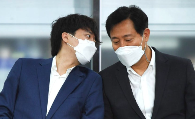 개혁신당 이준석 대표(왼쪽)와 오세훈 서울시장. 연합뉴스