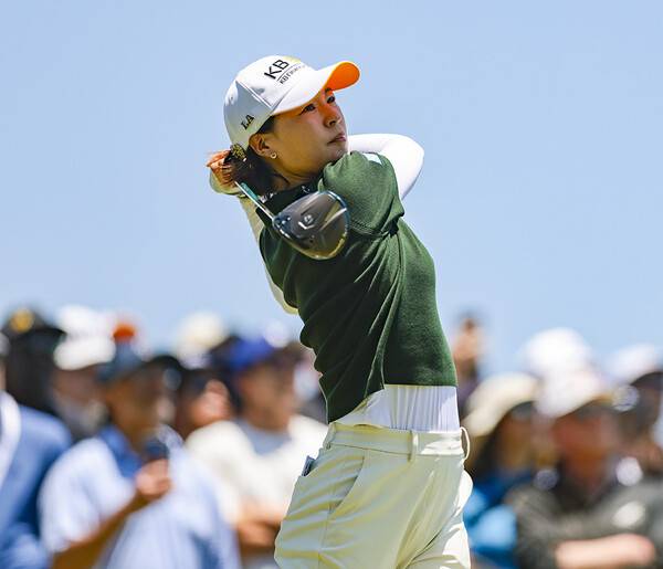 2026년 미국여자프로골프(LPGA) 투어 메이저 대회 제81회 US여자오픈에서 넬리 코다(미국), 김세영 프로 등과 우승 경쟁 끝에 단독 4위를 기록한 전인지 프로가 최종라운드에서 경기하는 모습이다. 사진제공=USGA/Kathryn Riley (사진을 무단으로 사용하지 마십시오.)