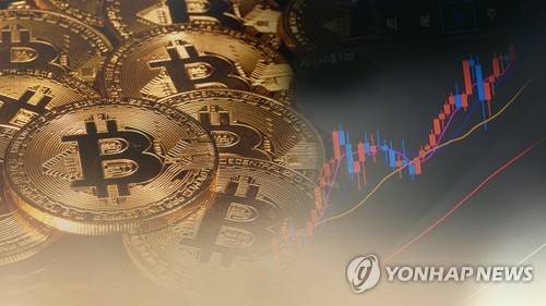 비트코인 28개월 만에 사상 최고…6만9,300달러 찍고 급락 (CG)[연합뉴스TV 제공]