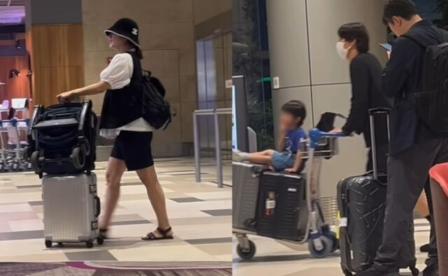 News of actor Bae Yong-joon and his wife Park Soo-jins recent activities has sparked buzz after a long hiatus.Singapore media outlet Lianhe Zaobao reported on the 8th that Bae Yong-joon and Park Soo-jin were spotted at Terminal 4 of Singapores Changi Airport.According to the report, the couple visited Singapore on the 7th alongside actors Park Shin-hye and Choi Tae-joon. It is reported that the children from both families also accompanied them on this trip.In the released photos and videos, Bae Yong-joon was seen moving through the airport in casual attire, wearing a hat and a mask. In particular, his long, white hair peeking out from under his hat caught the eye. He drew fans attention with a look quite different from the days when he sparked the Yonsama craze.Above all, he was seen attentively caring for his two children. Bae Yong-joon demonstrated his affectionate side as a father, keeping an eye on the children following behind him and reaching out to help them while pulling a suitcase with one hand. Park Soo-jin also stayed close to her children as they traveled together.The sight of Park Shin-hye and Choi Tae-joon, who were spotted together, also drew attention. Park Shin-hye appeared casually dressed with a cap pulled low, while Choi Tae-joon accompanied his family, pulling a cart loaded with luggage.Baek Yong-jun and Park Soo-jin, who married in 2015 and have a son and a daughter, have recently moved to Hawaii, USA, and are currently living there. They have effectively suspended their entertainment activities to focus on investments and business ventures.