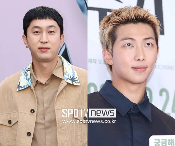 ▲ 가수 슬리피와 방탄소년단(BTS) RM. ⓒ곽혜미 기자