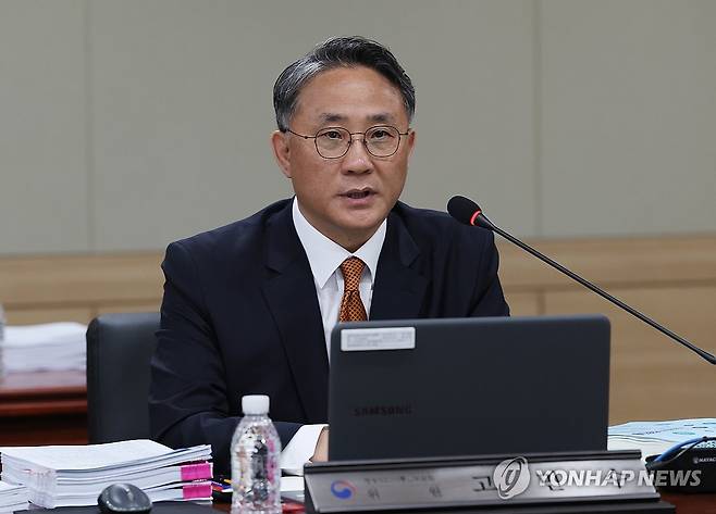 발언하는 고민수 방미통위 위원 [연합뉴스 자료사진. 재판매 및 DB 금지]
