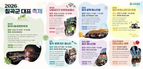2026 칠곡군 대표축제 일정 [칠곡군 제공]