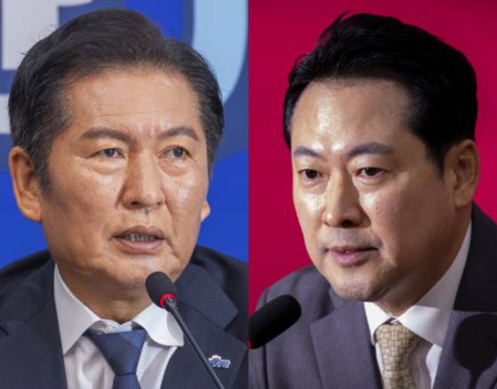 정청래 더불어민주당 대표(왼쪽), 장동혁 국민의힘 신임 대표. 〈사진=연합뉴스〉