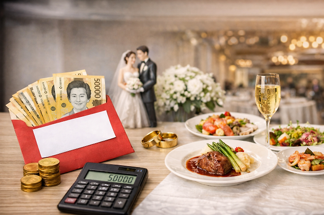 결혼식, 축의금, 식대 AI 생성 이미지