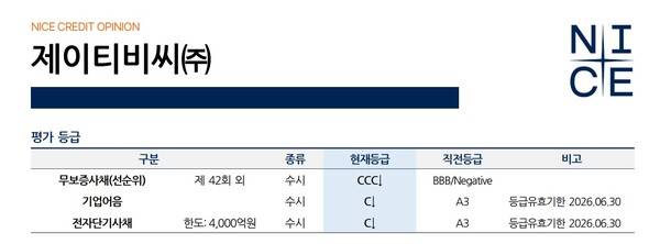 ▲나이스신용평가 보고서.