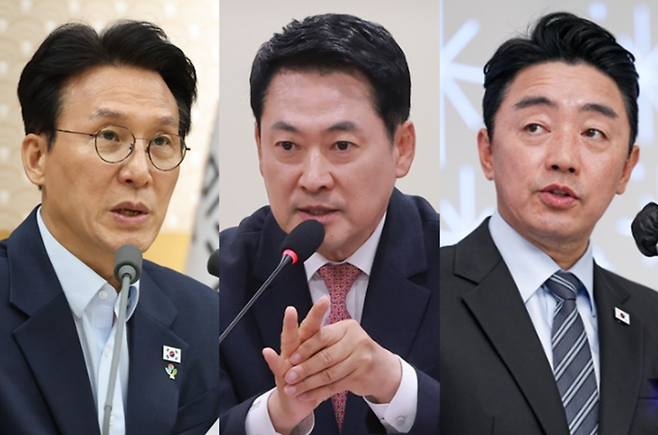 김민석 국무총리, 장동혁 국민의힘 대표, 강훈식 대통령비서실장 [연합뉴스 편집]