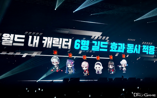 캐릭터 한 명만 길드에 가입해도 같은 월드의 6명이 동시에 효과를 받을 수 있다.