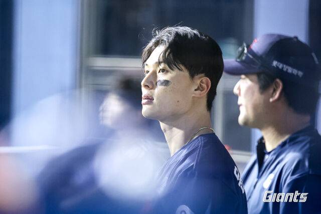 부상을 당한 롯데 윤동희는 현재 개인 훈련과 기술 훈련을 병행하며 1군 복귀를 준비하고 있다./롯데 자이언츠 제공
