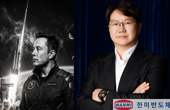 곽동신 한미반도체 회장(오른쪽)은 지난 2021년 피터 틸과 함께 반도체 장비업체 HPSP에 투자한데 이어 스페이스X에도 투자 했다. 지난 이틀 동안 스페이스X 지분 투자에 따른 평가차익은 130억원이 넘어선 것으로 추산된다.