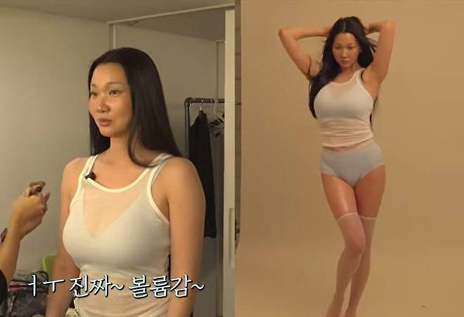 속옷 광고 촬영 당일, 장윤주는 "노출이 부담된다. 어떻게 부담이 안 되겠냐"고 솔직한 심정을 털어놓았다. 사진=유튜브 채널 '윤주르 장윤주'