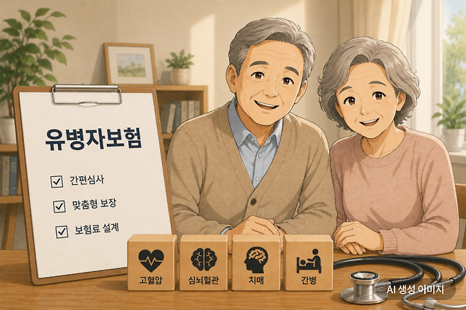 초고령사회 진입과 만성질환자 증가로 유병자보험이 진화하고 있다. 챗GPT 생성 이미지