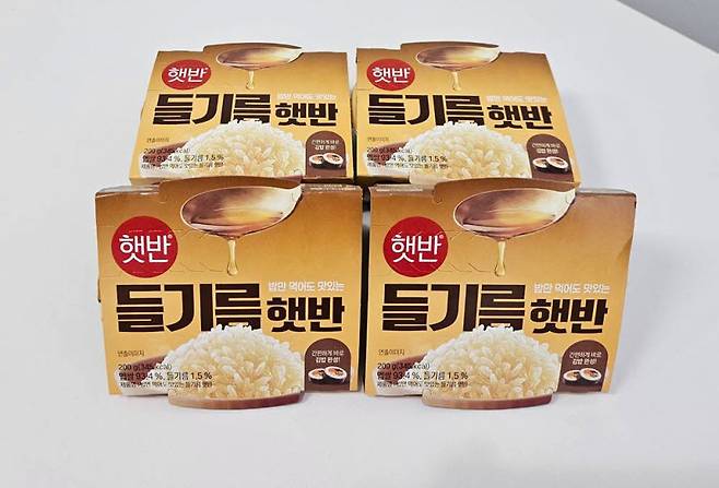 CJ제일제당이 CU와 협업해 지난 3일 출시한 '들기름 햇반'. (사진=BGF리테일)