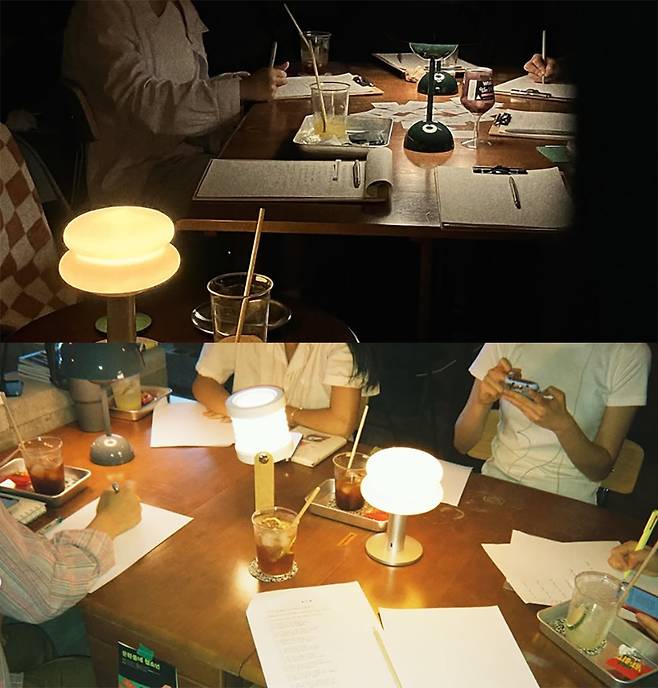 숏트롱시네마에서의 시간은 영화가 끝난 뒤에도 이어진다. 함께 글을 쓰고, 악기를 다루고, 머리를 맞대고, 대화를 나눈다. ⓒ숏트롱시네마