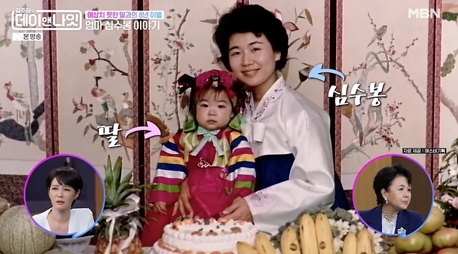 심수봉이 딸과 생이별해야 했던 상처를 꺼내놓았다. MBN ‘김주하의 데이앤나잇’ 제공