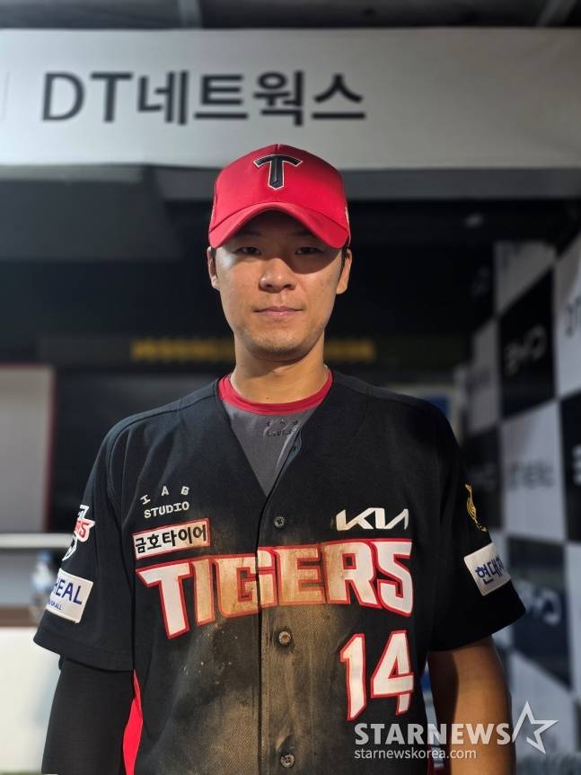 KIA 김규성이 21일 수원 KT전을 승리로 이끈 뒤 스타뉴스와 인터뷰에 응했다. /사진=김동윤 기자