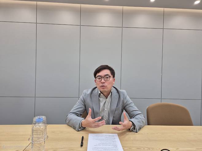 이슬기 디앤디파마텍 대표이사가 15일 경기 성남시 판교 본사에서 이데일리와 만나 질문에 답변하고 있다. (사진=이데일리 나은경 기자)