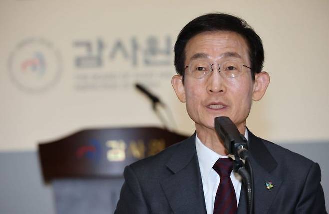 김호철 감사원장이 24일 서울 종로구 감사원에서 열린 기자간담회에서 발언하고 있다. 2026.6.24 연합뉴스