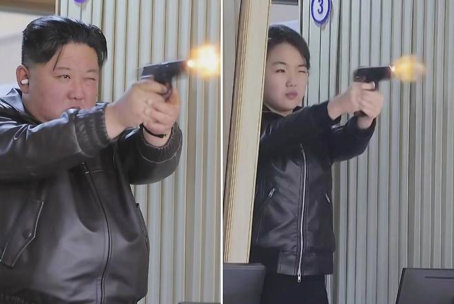 3월 12일 북한 조선중앙TV는 김정은 국무위원장이 딸 주애와 함께 제2경제위원회 산하 중요군수공장을 찾아 신형 권총을 사격하고 현지 지도를 했다고 보도했다. 뉴시스