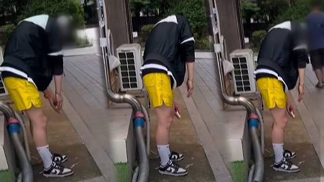 '수원 마약사건' 영상 속 30대 남성 모습 [SNS 영상 갈무리]