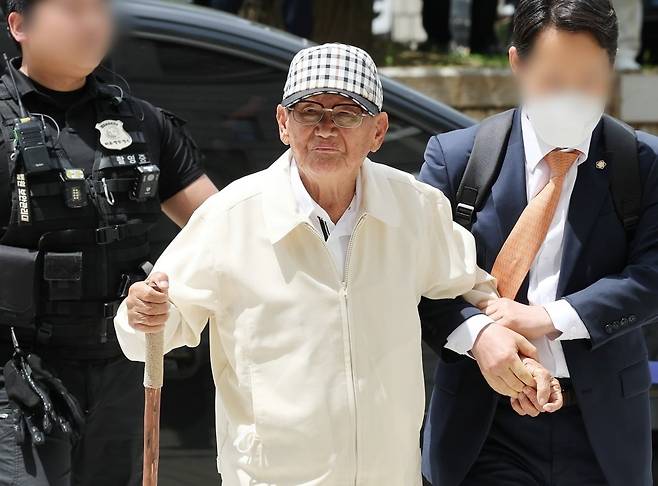 영장실질심사 출석하는 이만희 신천지 총회장. /사진=연합뉴스