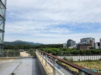 세운상가에서 바라본 세운4구역과 종묘의 모습. 사진=정원혁 기자