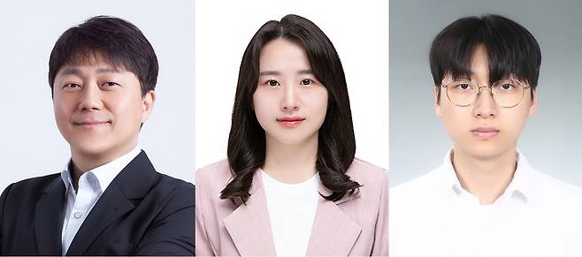 왼쪽부터 임정호 울산과학기술원 교수, 강유진 국민대 교수, 이시현 울산과학기술원 연구원. 울산과학기술원 제공