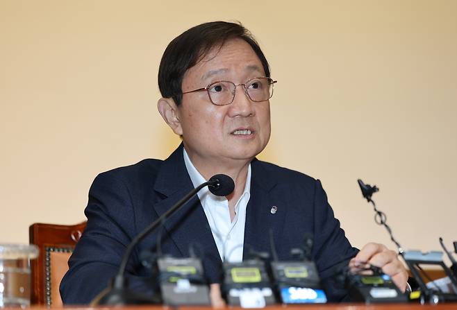 이찬진 금융감독원장이 22일 서울 영등포구 금융감독원에서 열린 출입기자단 간담회에서 발언하고 있다. [연합]