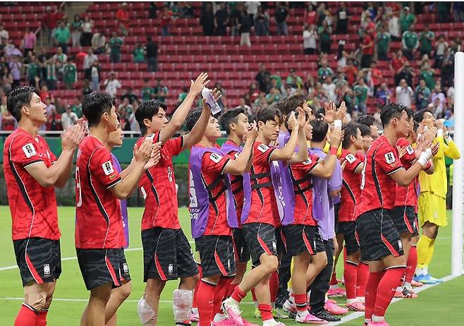 11일(현지시간) 멕시코 사포판 과달라하라 스타디움에서 열린 2026 북중미 월드컵 A조 1차전 한국과 체코의 경기. 연합뉴스