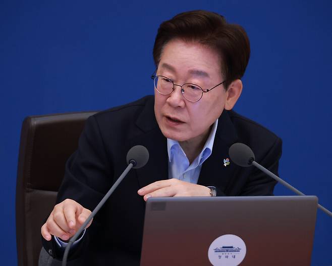 이재명 대통령이 6월23일 청와대에서 열린 국무회의 겸 비상경제점검회의에서 발언하고 있다. ⓒ연합뉴스