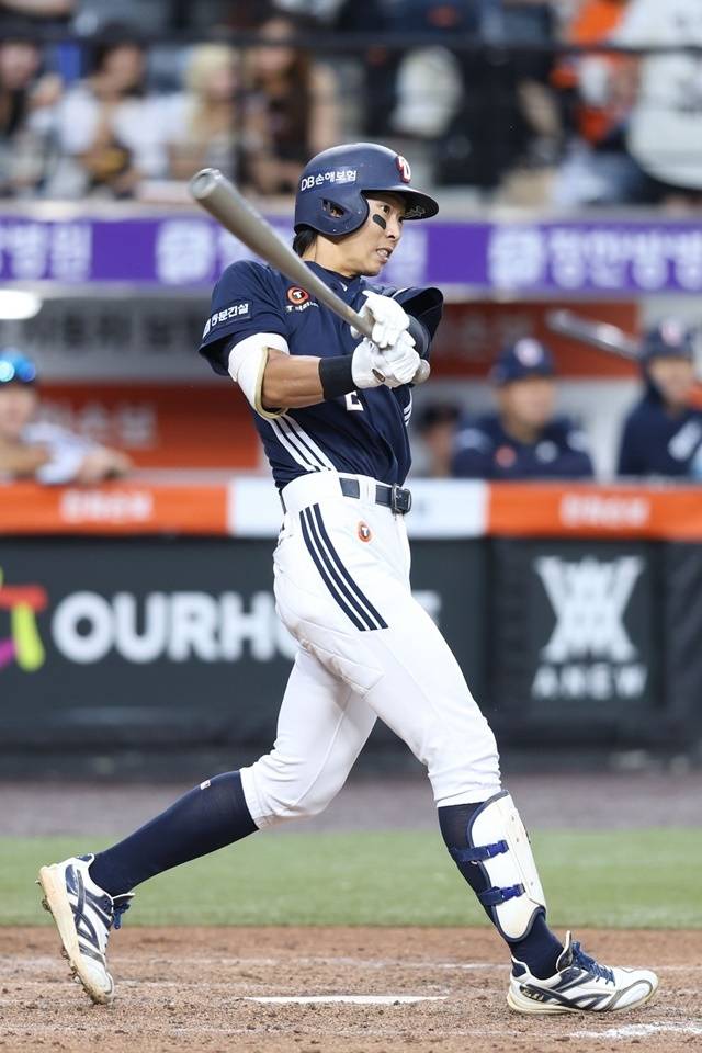 김민석은 25일 한화전에서 결승타를 쳤다. 사진=두산 제공