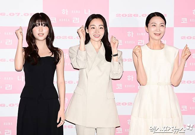 영화 '하나 코리아' 배우 김민하, 김주령, 안서현.