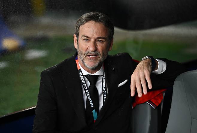 Soccer Football - FIFA World Cup 2026 - Group L - Panama v England - New York/New Jersey Stadium, East Rutherford, New Jersey, U.S. - June 27, 2026 Panama coach Thomas Christiansen before the match REUTERS/Dylan Martinez

<저작권자(c) 연합뉴스, 무단 전재-재배포, AI 학습 및 활용 금지>