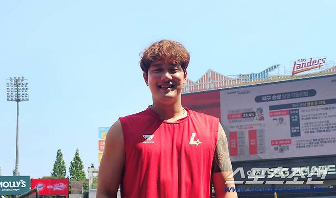 인터뷰에 임한 SSG 서진용. 김영록 기자
