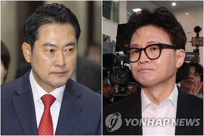 장동혁 대표(왼쪽)와 한동훈 전 대표 /사진=연합뉴스