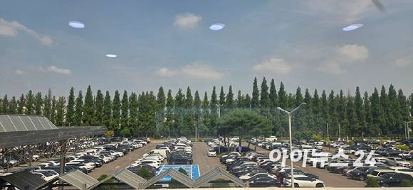 광주 공항 주차장 부지. [사진=박지은 기자]