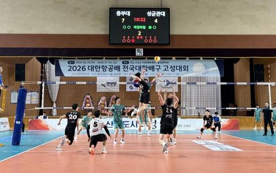 30일 중부대-성균관대 6강전 [한국대학배구연맹 제공]