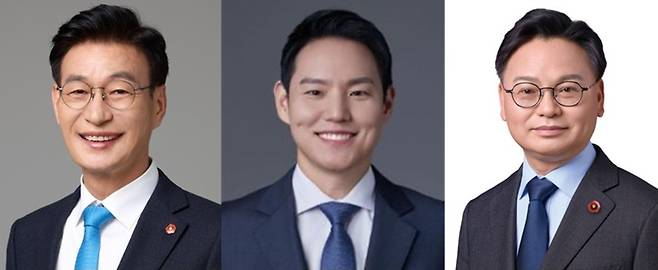 제주지역 국회의원. 왼쪽부터 더불어민주당 문대림(제주시갑), 김한규(제주시을), 김성범(서귀포시) 의원.