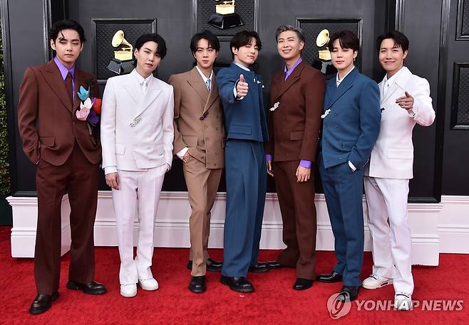 그룹 방탄소년단(BTS) [AP 연합뉴스 자료사진. 재판매 및 DB 금지]