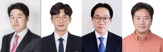 (좌측부터) 박철민 교수, 이영한 연구원, 김재헌 교수, 하윤철 박사. 금오공대 제공