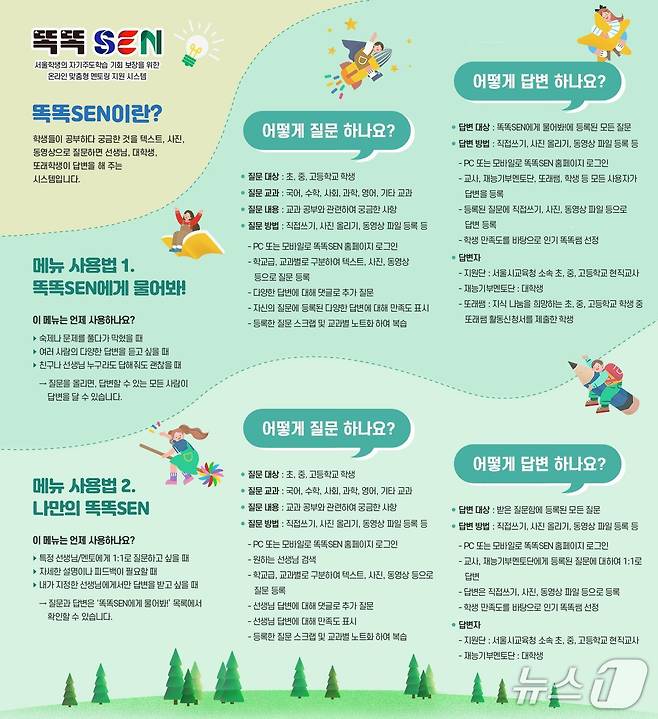 서울시교육청 '똑똑SEN' 리플릿.(서울시교육청 제공, 재판매 및 DB 금지)