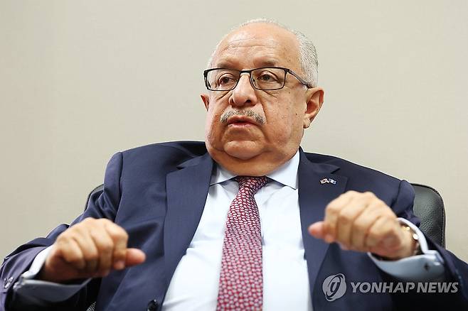 과테말라 외교장관, 연합뉴스와 인터뷰 (서울=연합뉴스) 진연수 기자 = 카를로스 마르티네스 과테말라 외교장관이 지난 1일 서울 중구 주한과테말라대사관에서 연합뉴스와 인터뷰를 하고 있다. 2026.7.2 jin90@yna.co.kr