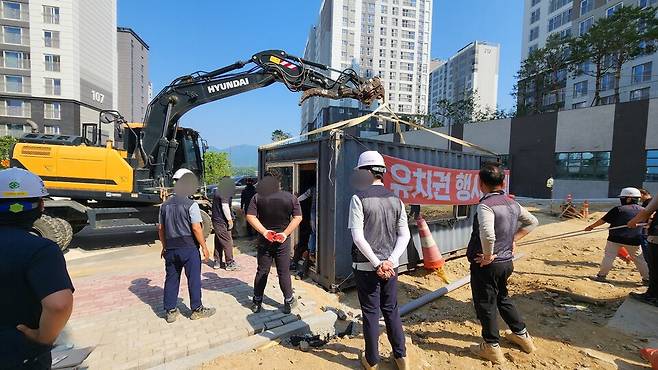 현이천시 백사지구 공동주택 공사 현장 ⓒ서상준 기자